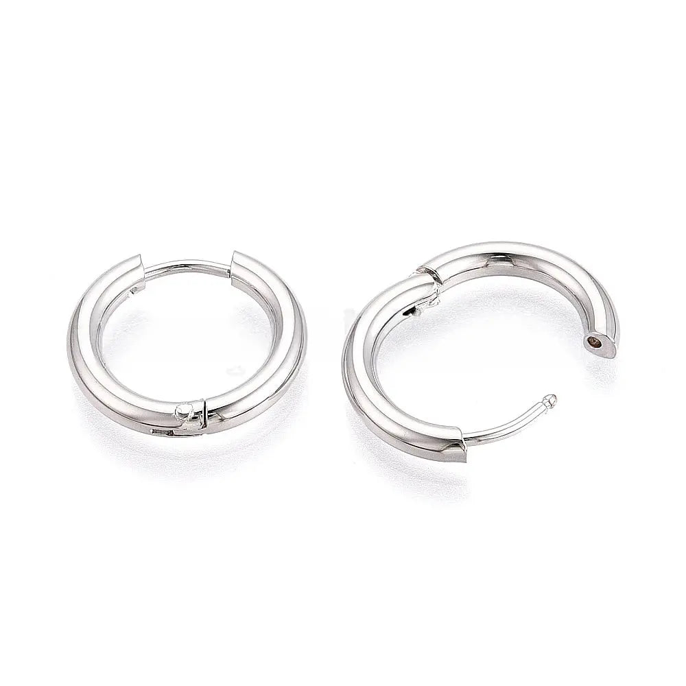 Boucles d’oreilles tendances en acier inoxydable 304 – Style créoles - 16x17x2.5mm - lot de 10 pcs