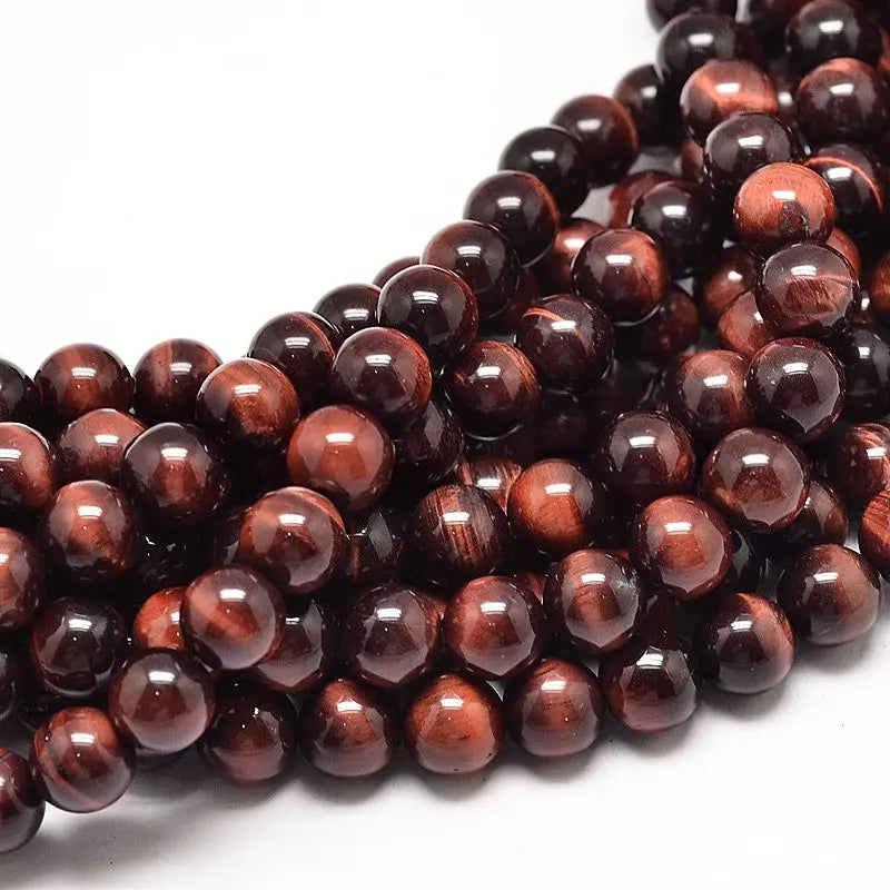 Natural Red Tiger's Eye Beads 5A – Round 4mm to 10mm