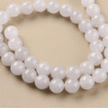White Jade Strand Beads - 4 mm to 10 mm