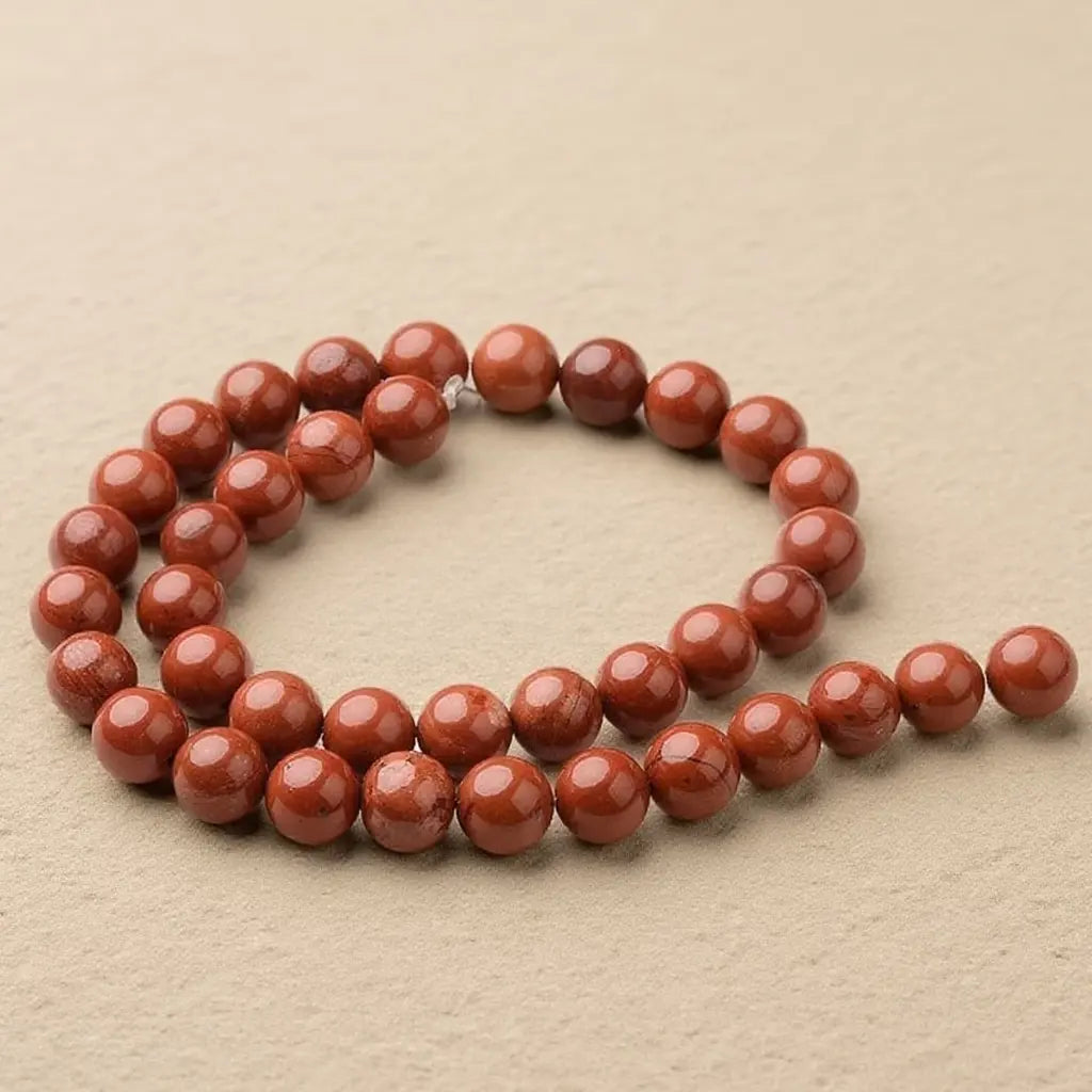 5A Natural Red Jasper Beads - 4mm to 10mm