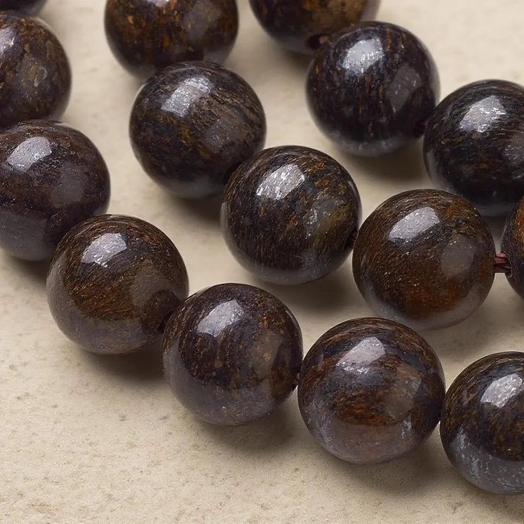 Natural Bronzite Beads - 4mm to 10mm