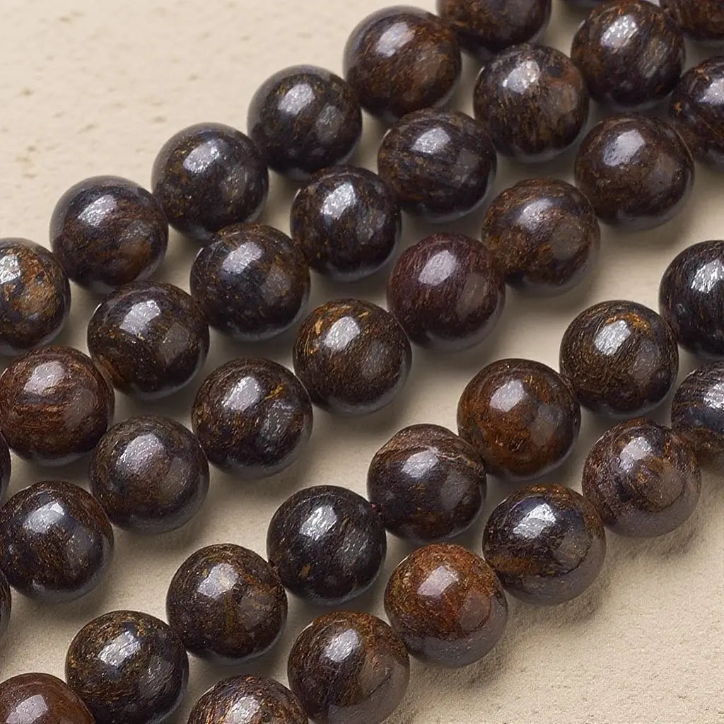 Natural Bronzite Beads - 4mm to 10mm