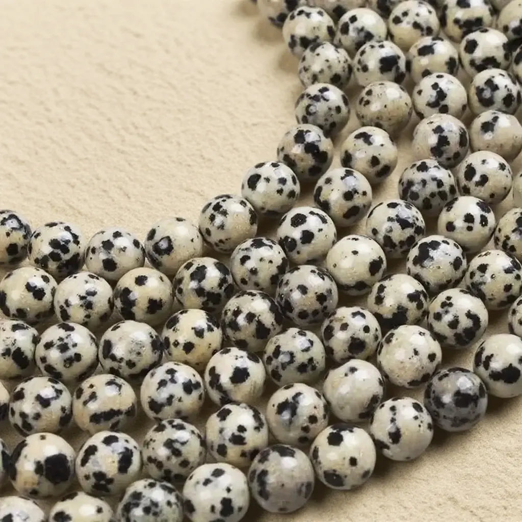 Natural Dalmatian Jasper Beads - 4mm to 10mm