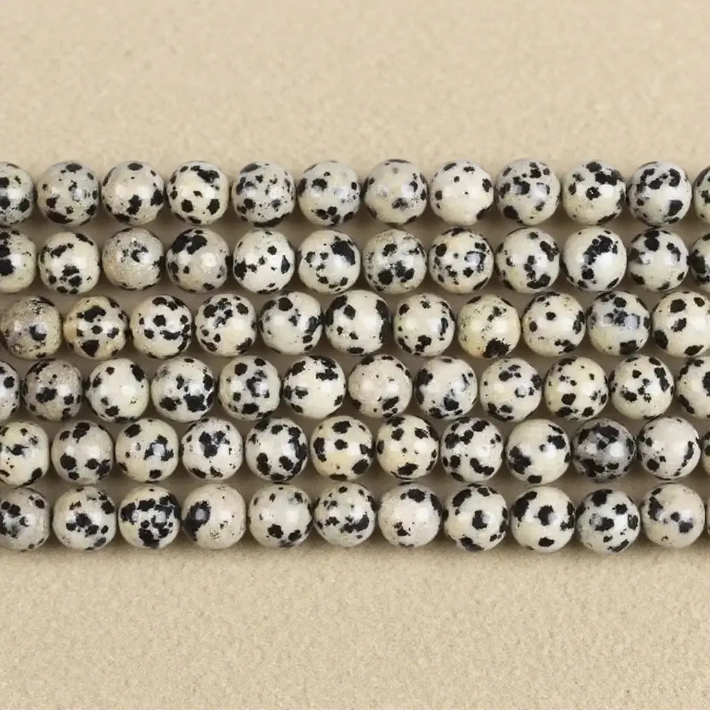 Natural Dalmatian Jasper Beads - 4mm to 10mm