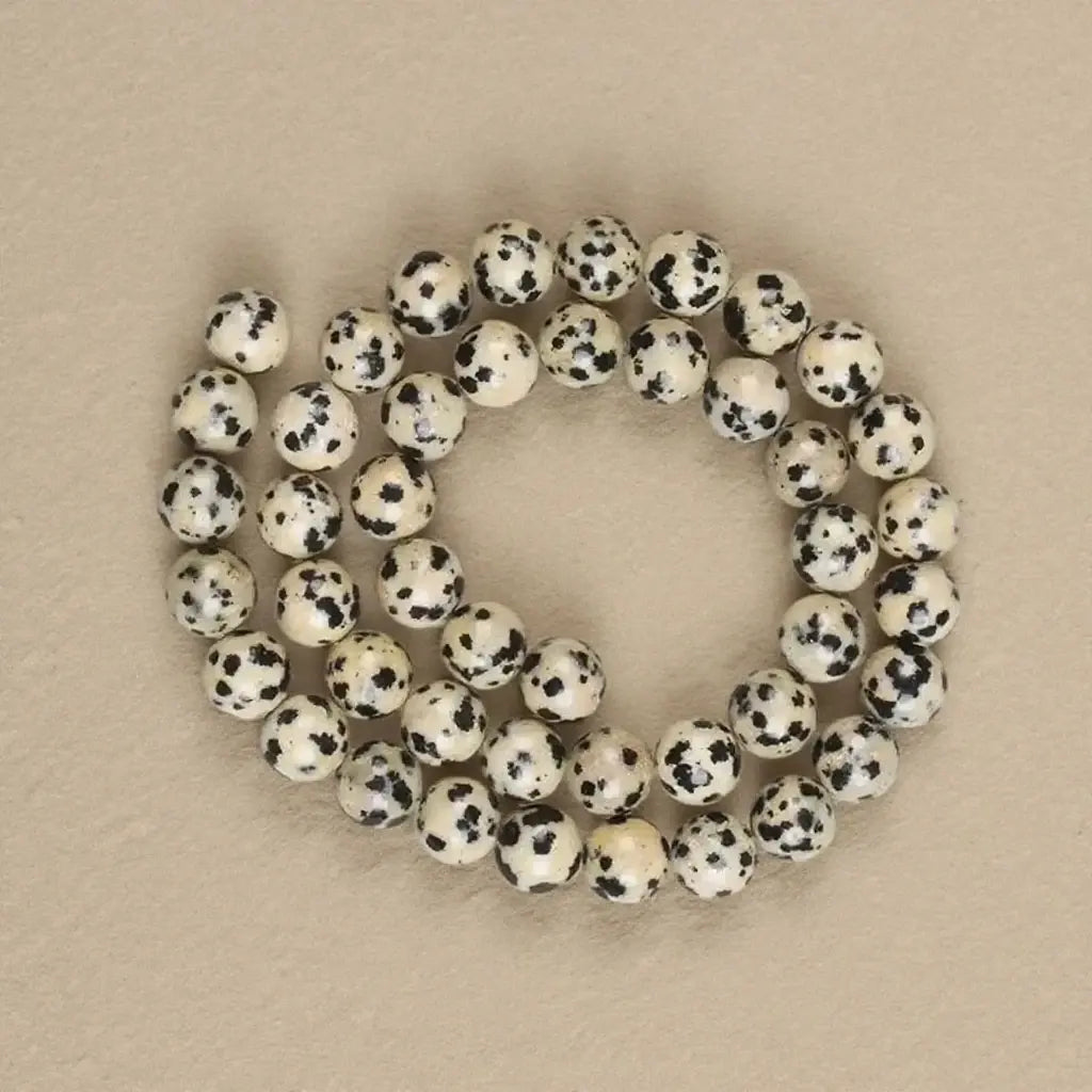 Natural Dalmatian Jasper Beads - 4mm to 10mm