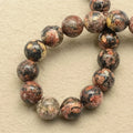 Natural Red Leopard Skin Jasper Beads - 4mm to 10mm