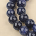 Perles Chapelets en sandstone bleu synthétique - 4 mm à 10 mm