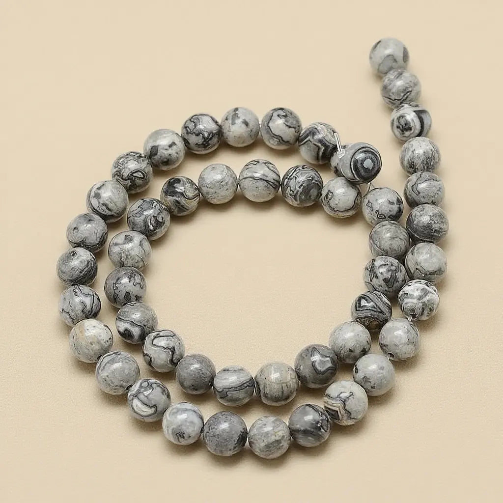 Natural Picasso Jasper Beads - 4mm to 10mm