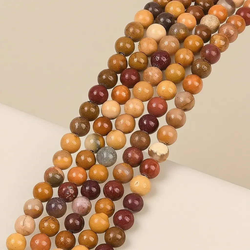 Natural round mookaite beads - 4mm 6mm 8mm 10mm