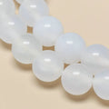 7A Grade Natural White Agate Beads - 4mm 6mm 8mm 10mm