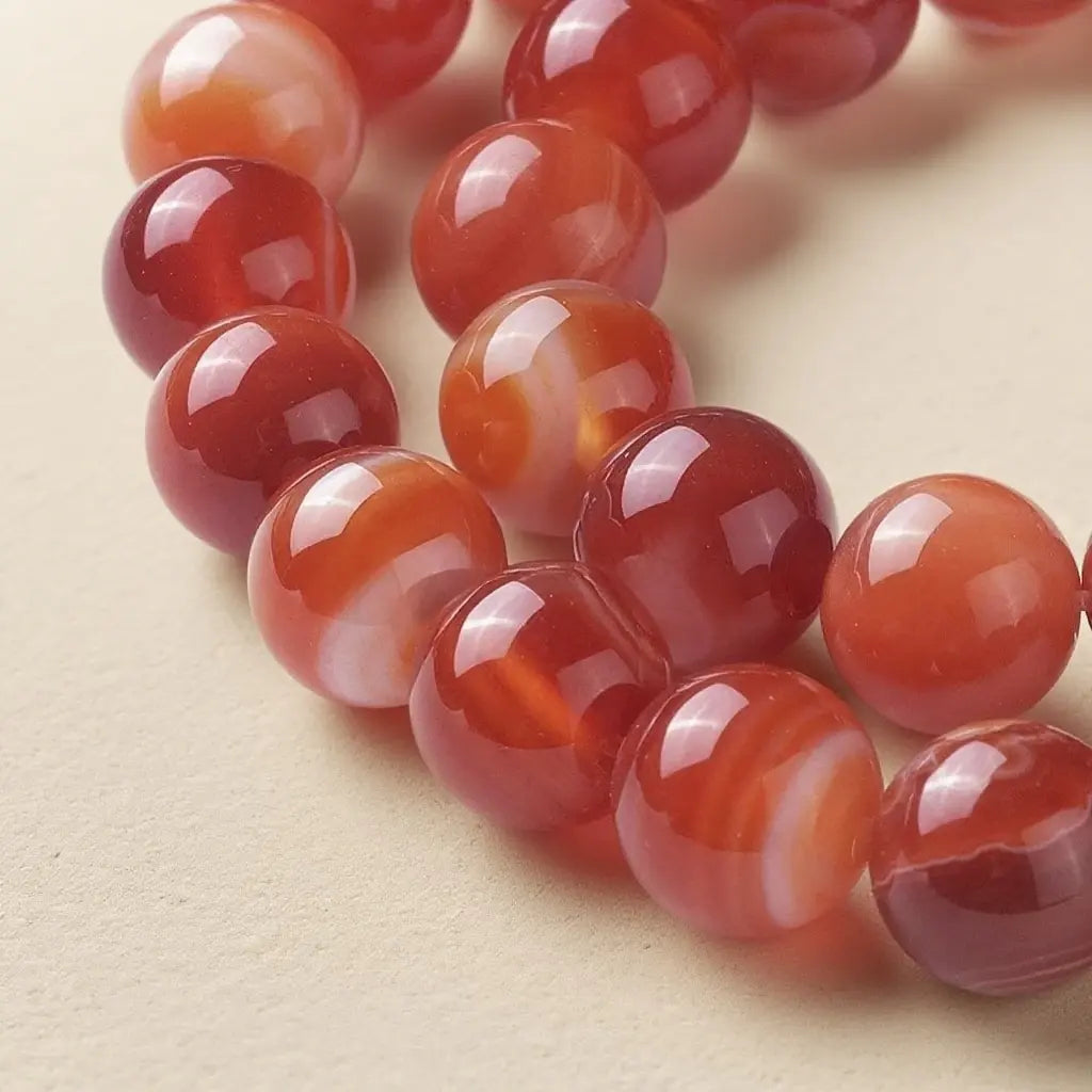 3A Natural Red Agate Beads - 4mm 6mm 8mm 10mm