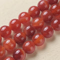 Natural red agate beads 5A quality - 4mm 6mm 8mm 10mm