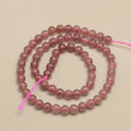 Natural 3A Grade Brazilian Strawberry Quartz Round Beads - 4mm 6mm 8mm