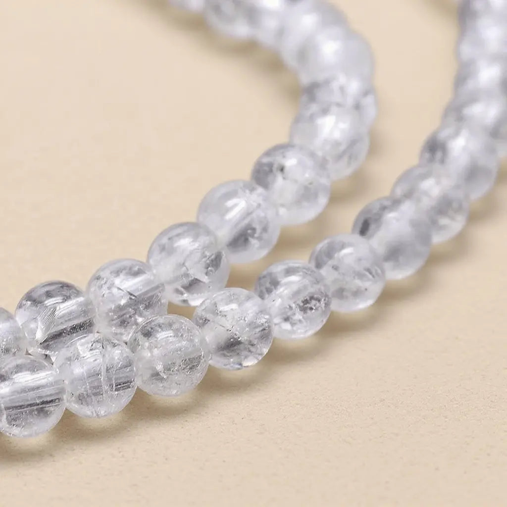 Perles quartz roche rondes naturelles qualité 3A- 6 mm 8 mm 10 mm