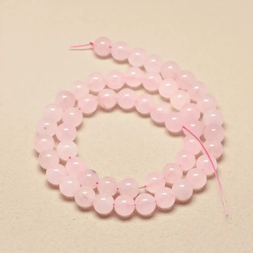 Perles quartz rose rondes naturelles- 4mm 6mm 8mm 10mm