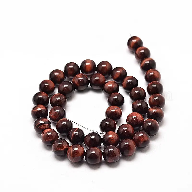 Natural Red Tiger's Eye Beads 5A – Round 4mm to 10mm