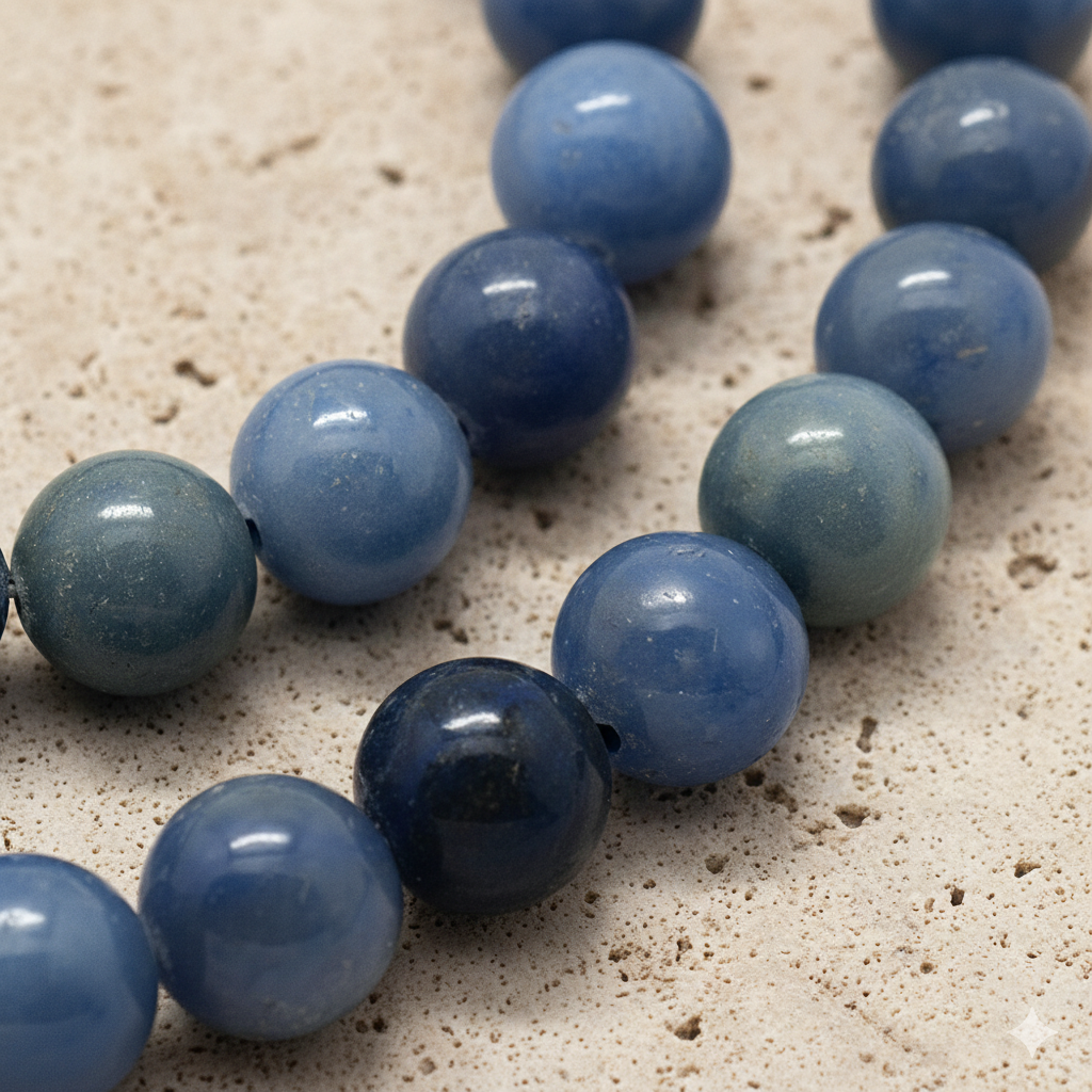 Blue Aventurine Strand Beads - 4 mm to 10 mm