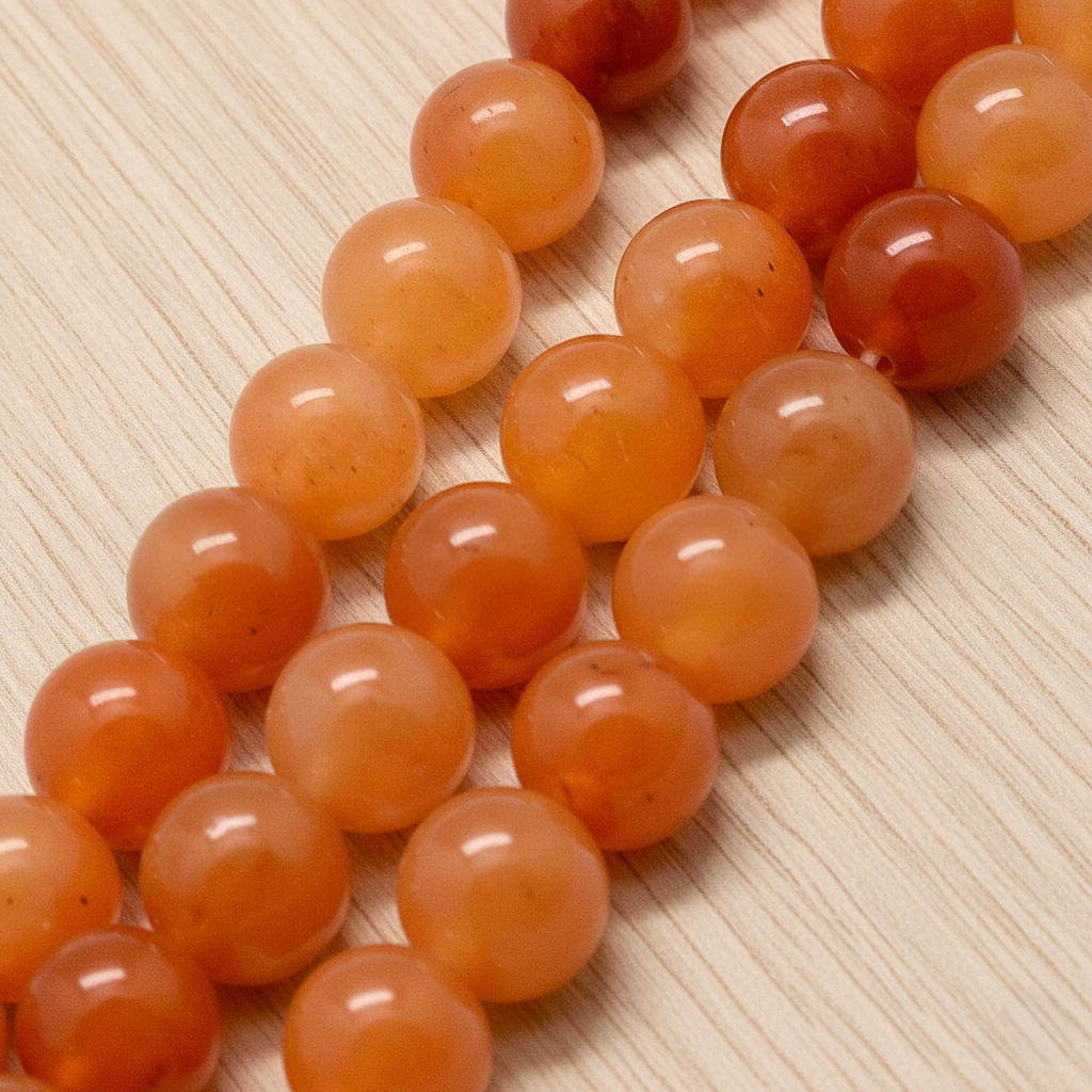 Natural Red Aventurine Rosary Beads - 4mm to 10mm