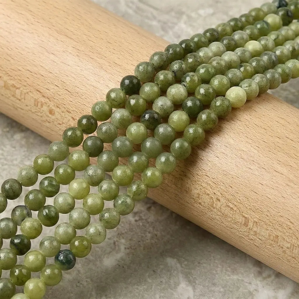 Natural Southern Jade Strand Beads - 4mm to 10mm