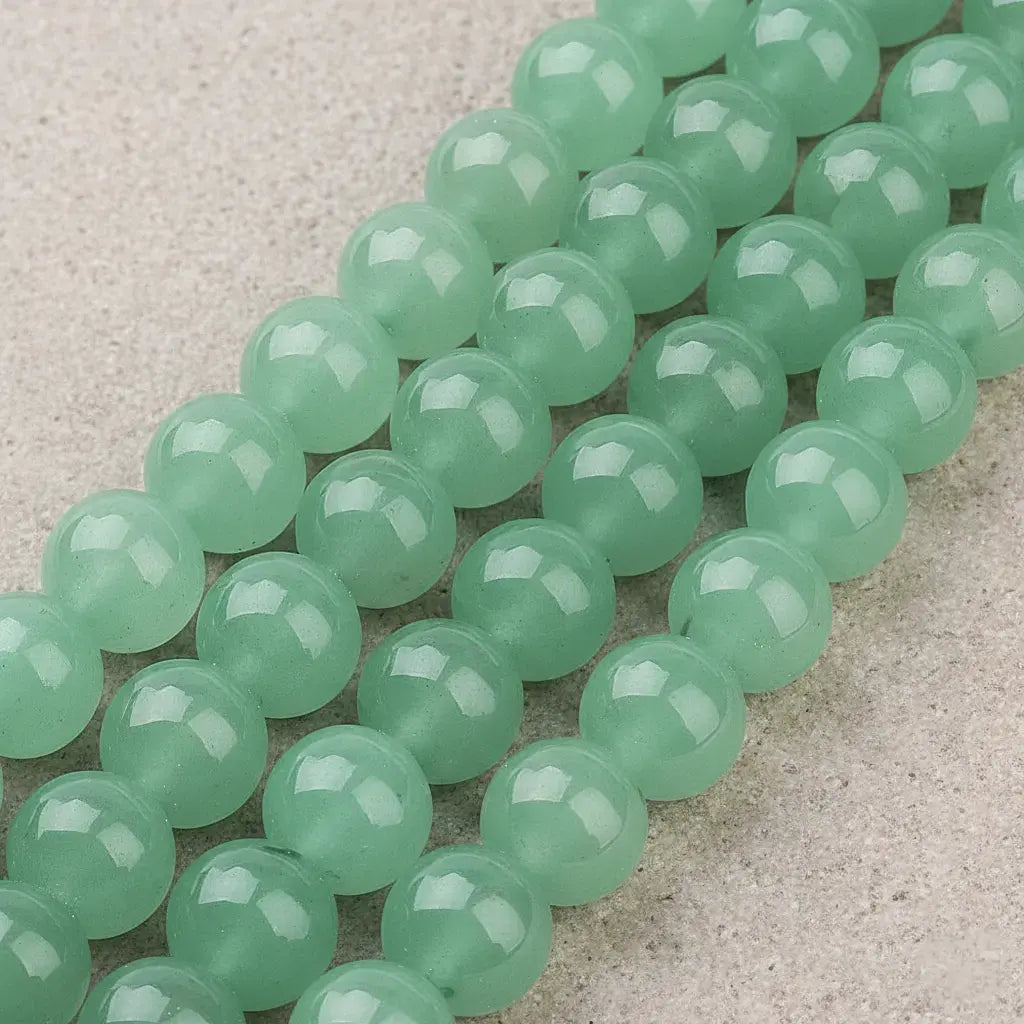 Natural Green Aventurine Rosary Beads - 4 mm to 10 mm