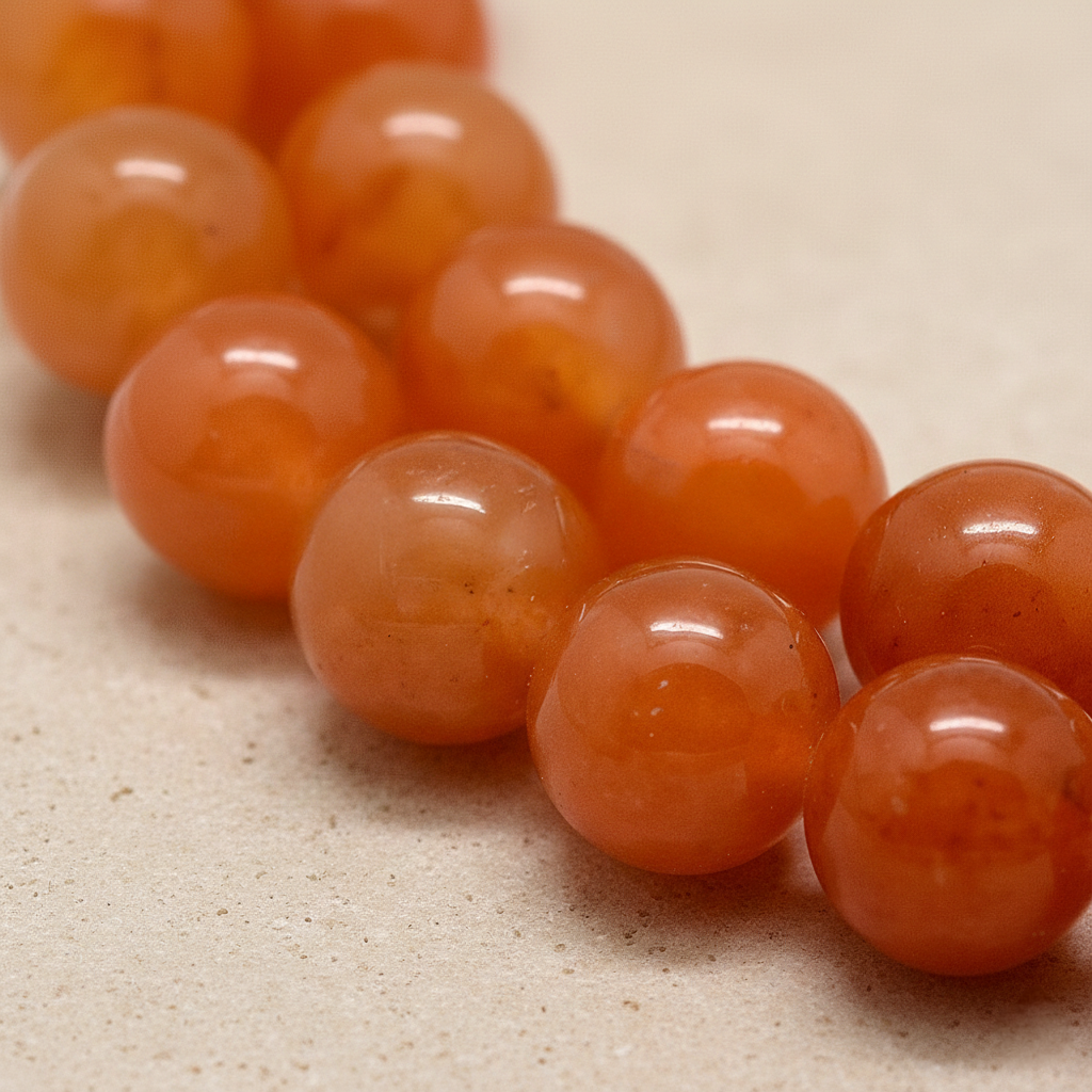 Natural Red Aventurine Rosary Beads - 4mm to 10mm