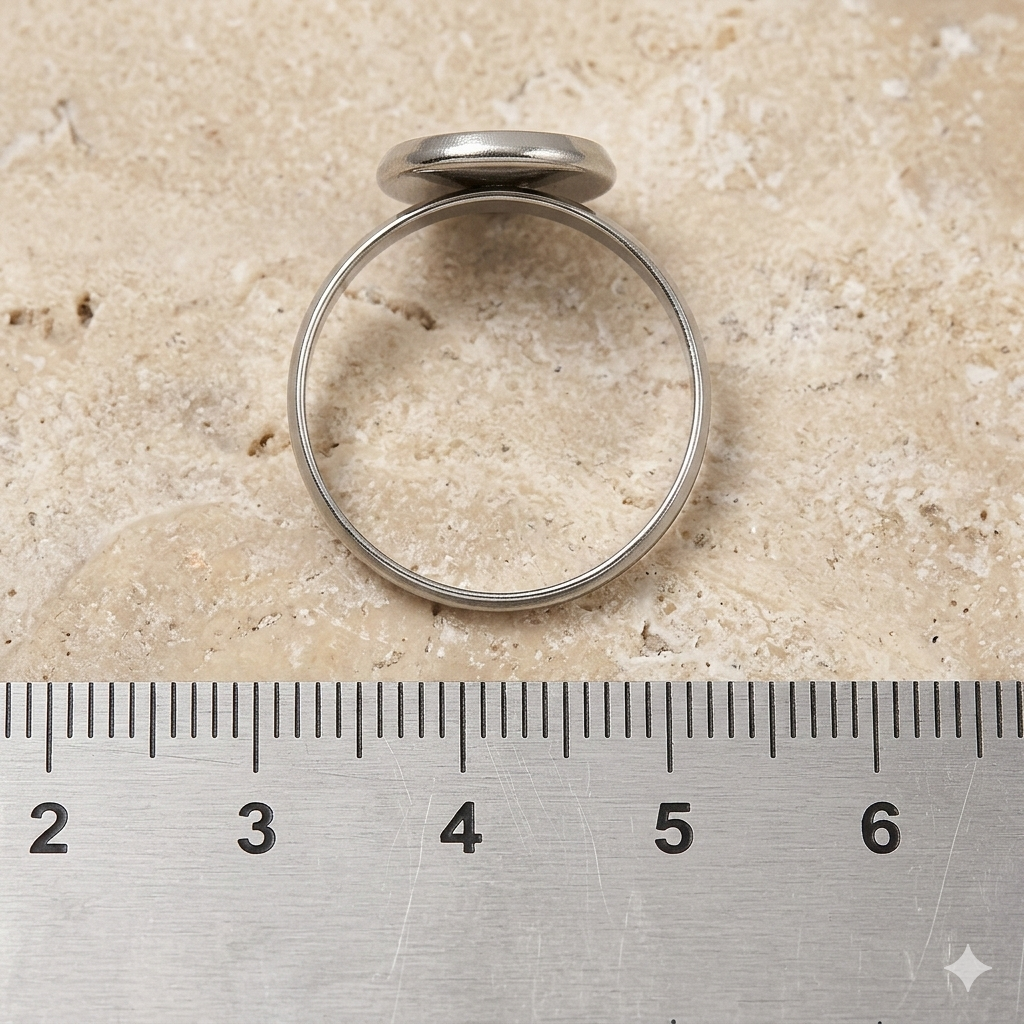 Bague réglable en acier inoxydable 304 – Plateau rond 10mm / 12mm – Lot de 20 pièces