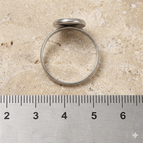 Bague réglable en acier inoxydable 304 – Plateau rond 10mm / 12mm – Lot de 20 pièces