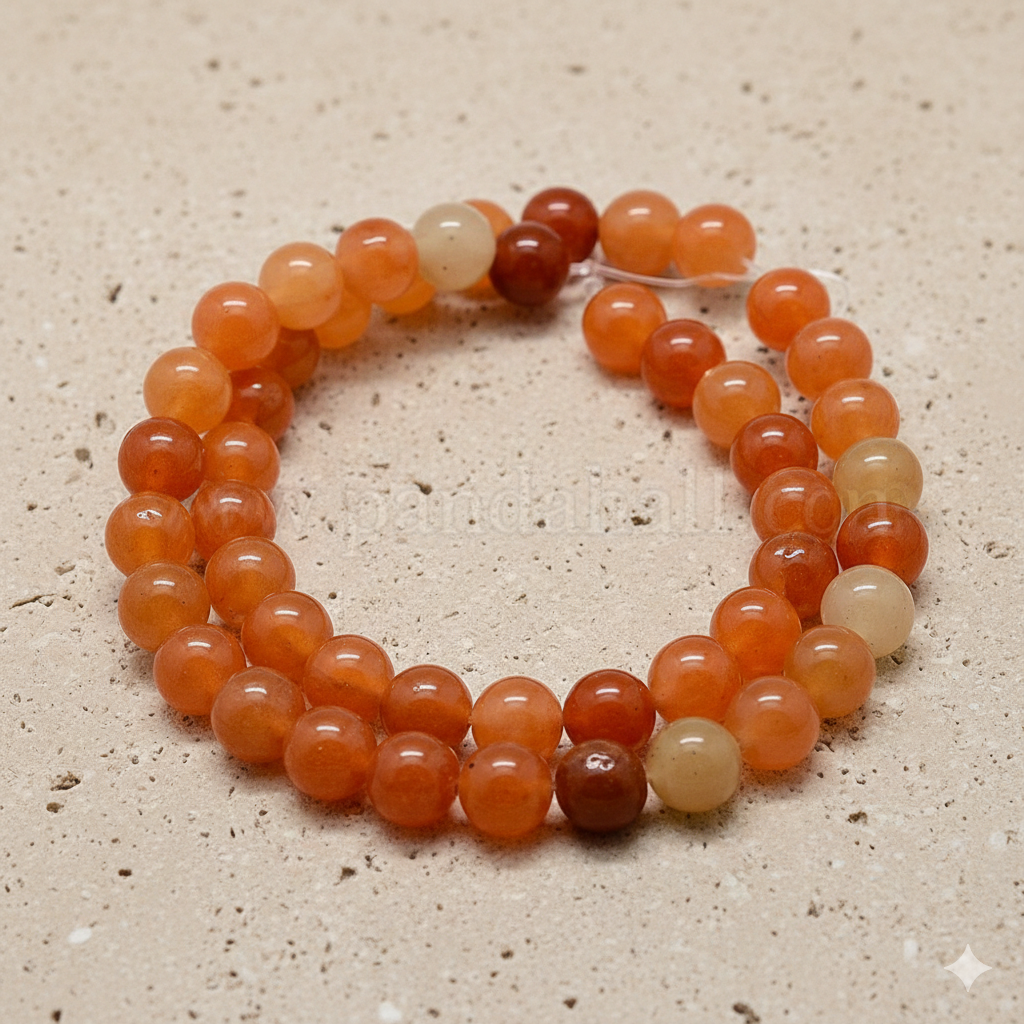 Natural Red Aventurine Rosary Beads - 4mm to 10mm
