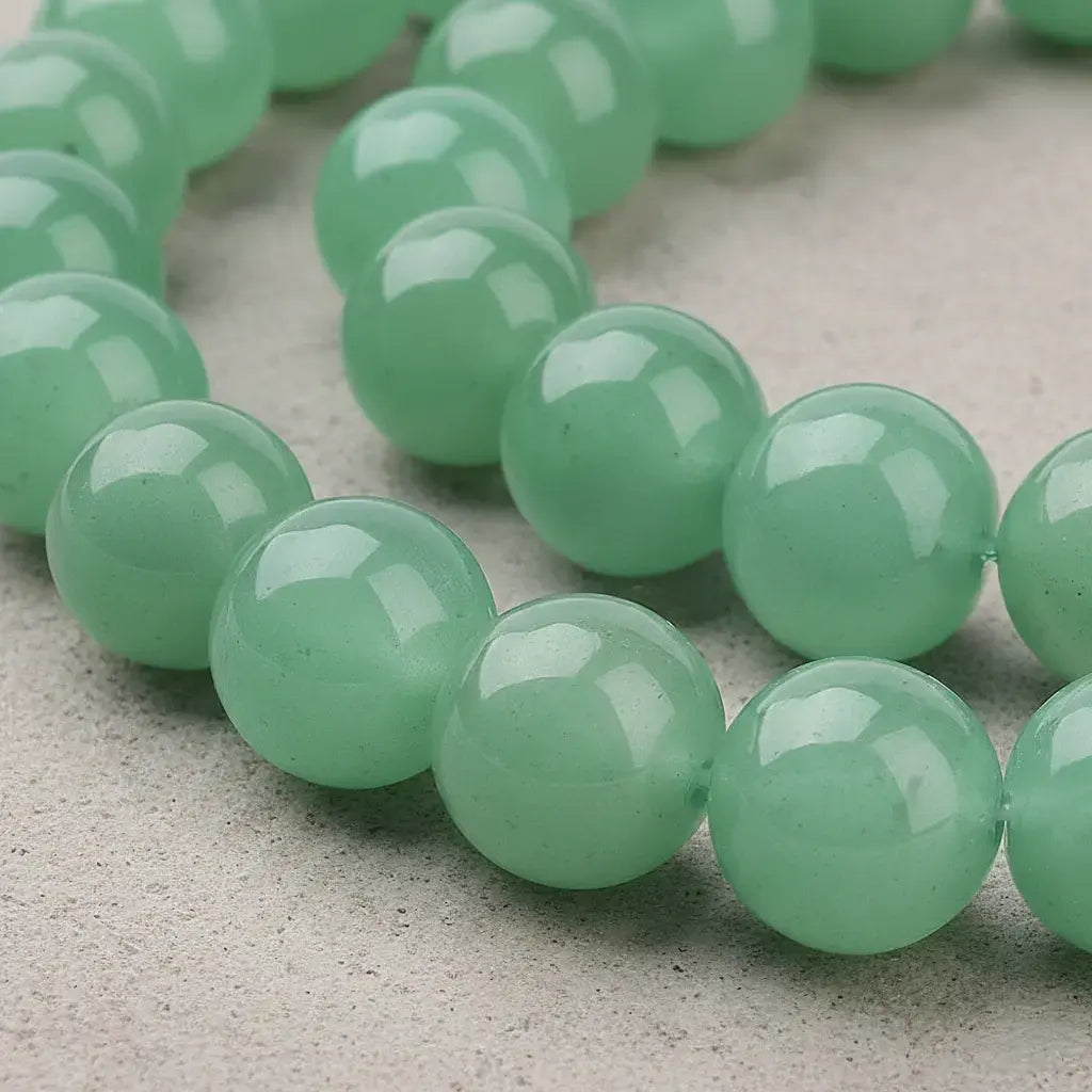 Natural Green Aventurine Rosary Beads - 4 mm to 10 mm
