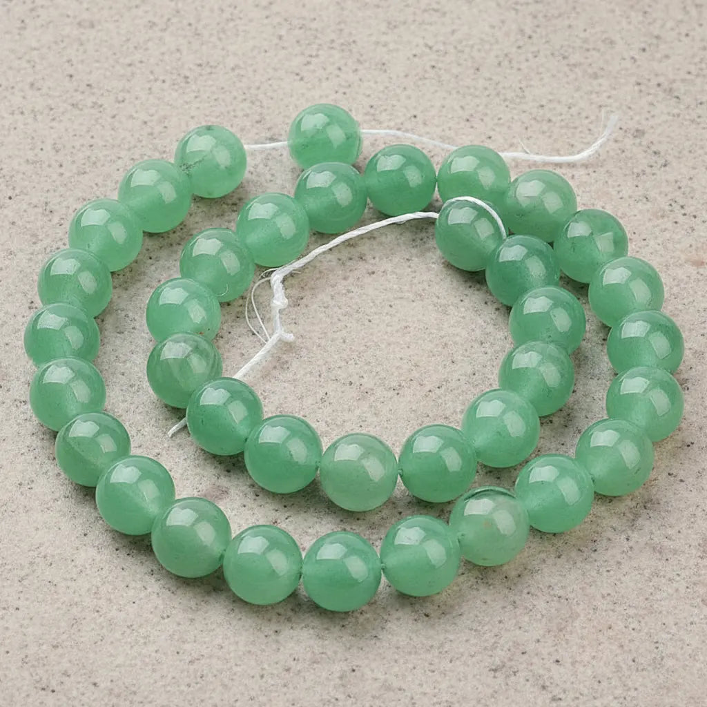 Natural Green Aventurine Rosary Beads - 4 mm to 10 mm