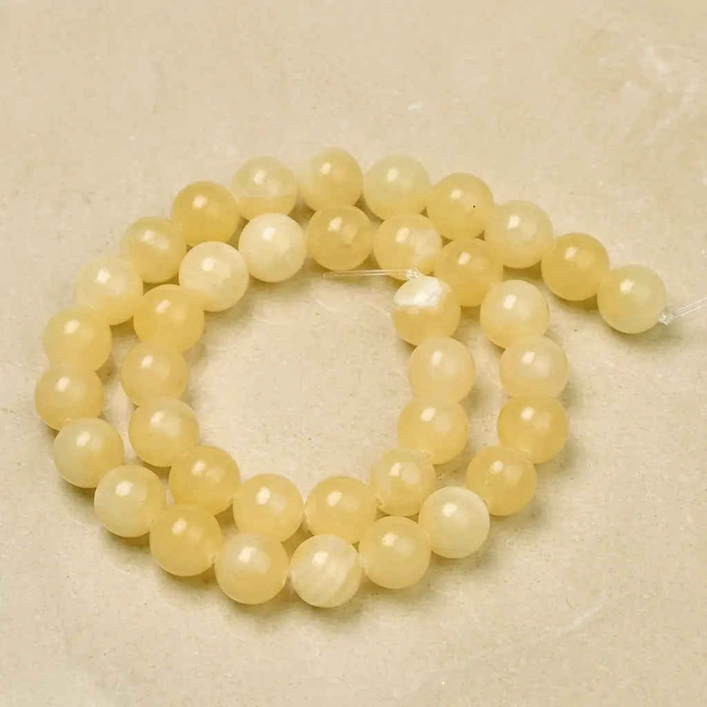 3A Yellow Jade Strand Beads - 4 mm to 10 mm