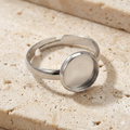 Adjustable ring in 304 stainless steel – Round tray 10mm / 12mm – Set of 20 pieces