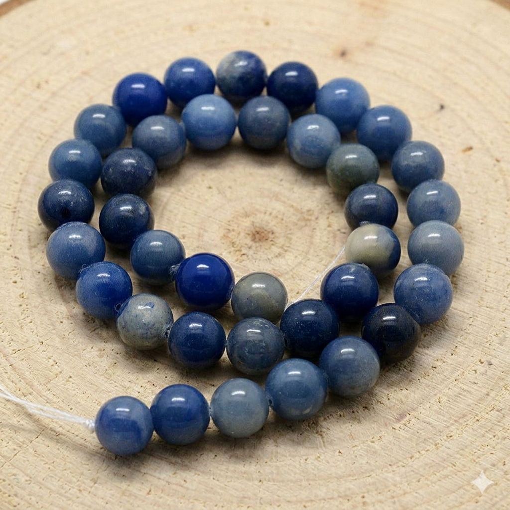 Blue Aventurine Strand Beads - 4 mm to 10 mm