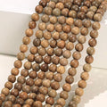 Perles en bois de santal rondes naturelles - 6 mm 8 mm 10mm