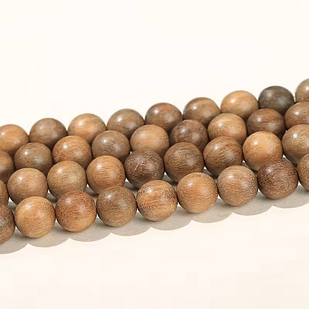 Natural Round Sandalwood Beads - 6mm 8mm 10mm