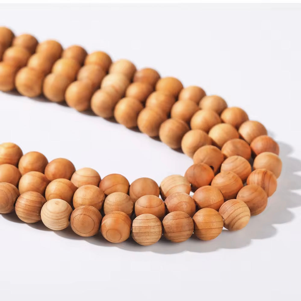 Natural Round Thuya Wood Beads - 6mm 8mm 10mm