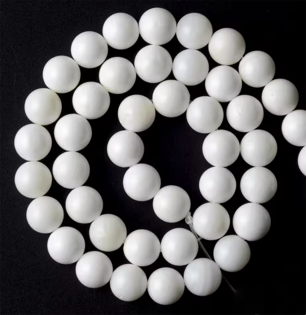Natural round tridacna beads, 5A quality - 4mm 6mm 8mm 10mm