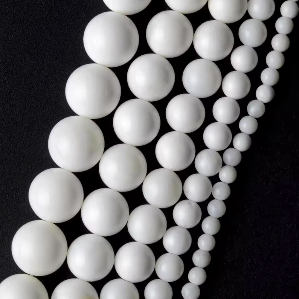 Natural round tridacna beads, 5A quality - 4mm 6mm 8mm 10mm