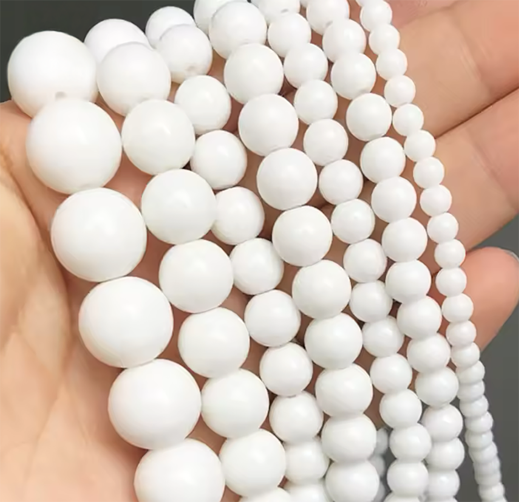 Natural round tridacna beads, 5A quality - 4mm 6mm 8mm 10mm