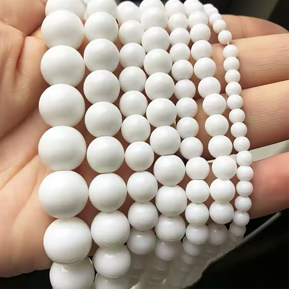 Natural round tridacna beads, 5A quality - 4mm 6mm 8mm 10mm