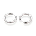 Trendy hoop earrings in 304 stainless steel - Hoop style - 16x17x2.5mm - set of 10 pcs
