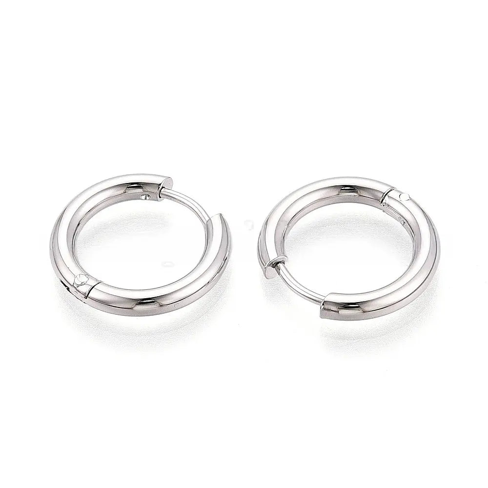 Boucles d’oreilles tendances en acier inoxydable 304 – Style créoles - 16x17x2.5mm - lot de 10 pcs