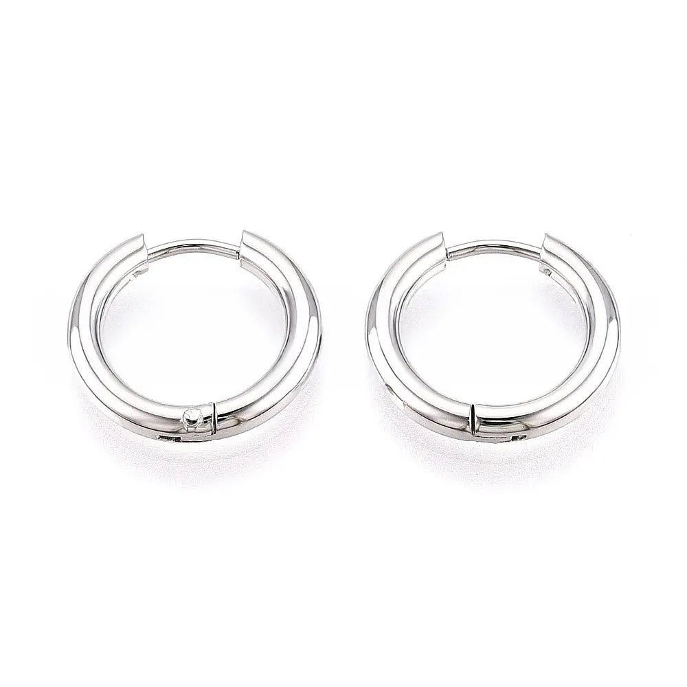 Boucles d’oreilles tendances en acier inoxydable 304 – Style créoles - 16x17x2.5mm - lot de 10 pcs