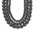 Perles en pierre de lave rondes naturelles - 4mm 6 mm 8 mm 10mm