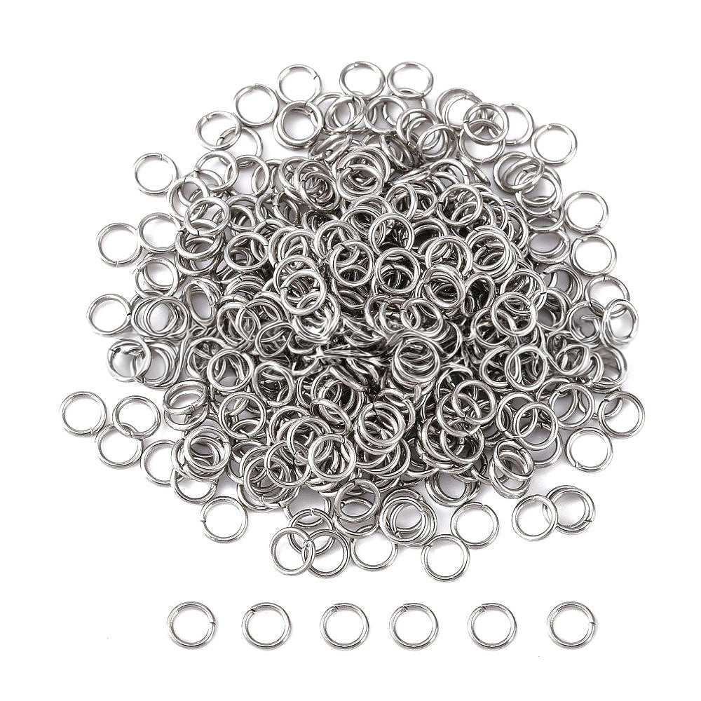 304 Stainless Steel Open Jump Rings, 4x0.6mm, about 1290pcs