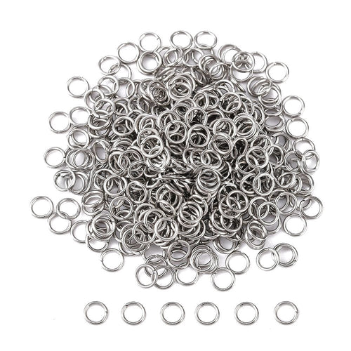 Anneaux ouverts en acier inoxydable 304 résistant, 5x0.8mm, environ 800 pièces