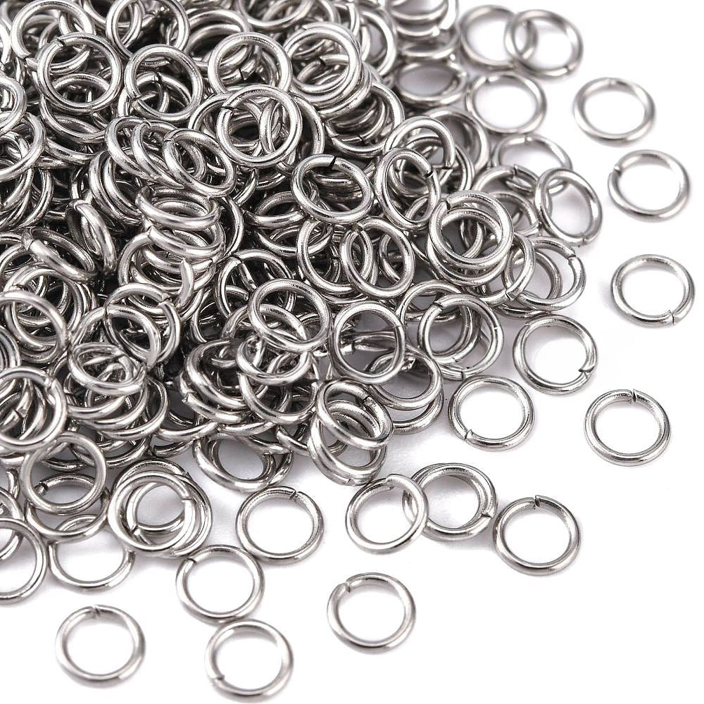 304 Stainless Steel Open Jump Rings, 5x0.8mm, about 800pcs