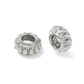 304 Stainless Steel Lantern Beads, Steel Color, 7x3.5mm, Hole: 3mm, 10 pcs per lot