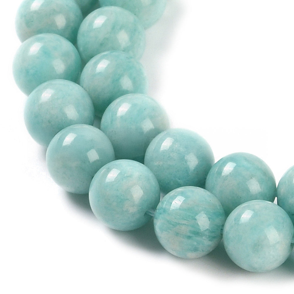 Natural Amazonite round beads 3A quality - 4mm 6mm 8mm