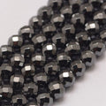 Perles Brins d'hématite synthétique à facettes- 6 mm 8 mm